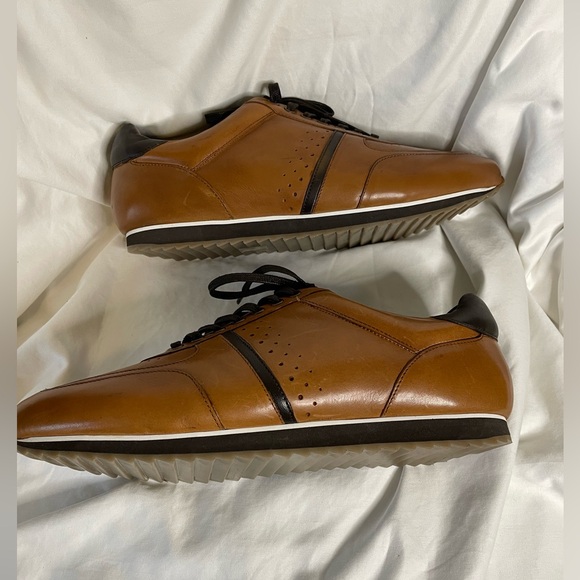 Thomas & Vine Mens Fenway Brown Leather Wingtip Lace-Up Oxfords Shoes NWT - Picture 4 of 7